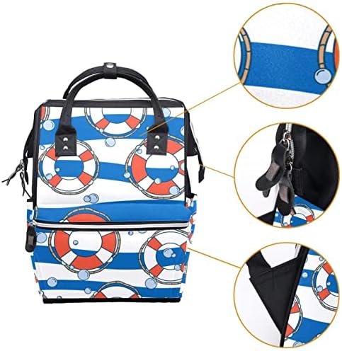 LifeBuoy Nautical Backpack Pelena za žene, torbe za prijenosne računale za muškarce za muškarce školske torbe