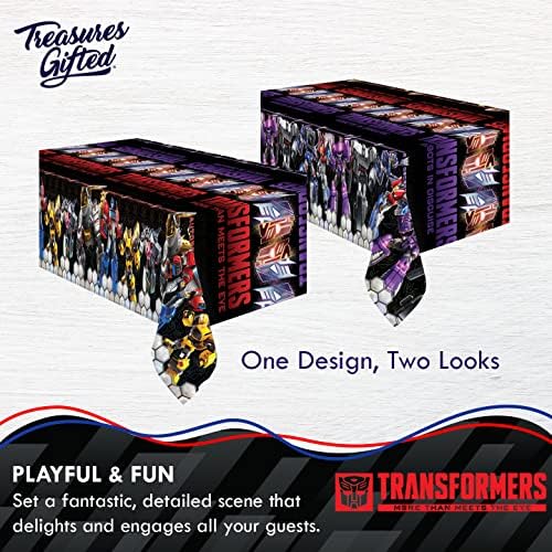 Blago darovi transformatori stolnjak - pakiranje od 3 transformatora stol za rođendan 54 x 108 inča - Transformers Rođendanski pribor