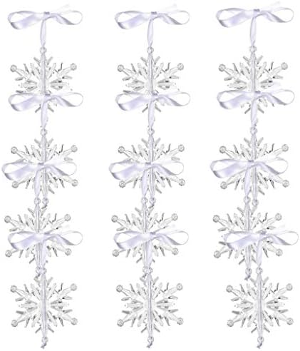 Snježne pahulje zabavni ukrasi božićni sjaj bistri viseći akrilni kristalni dekor za dom keramički uskrsni ukrasi